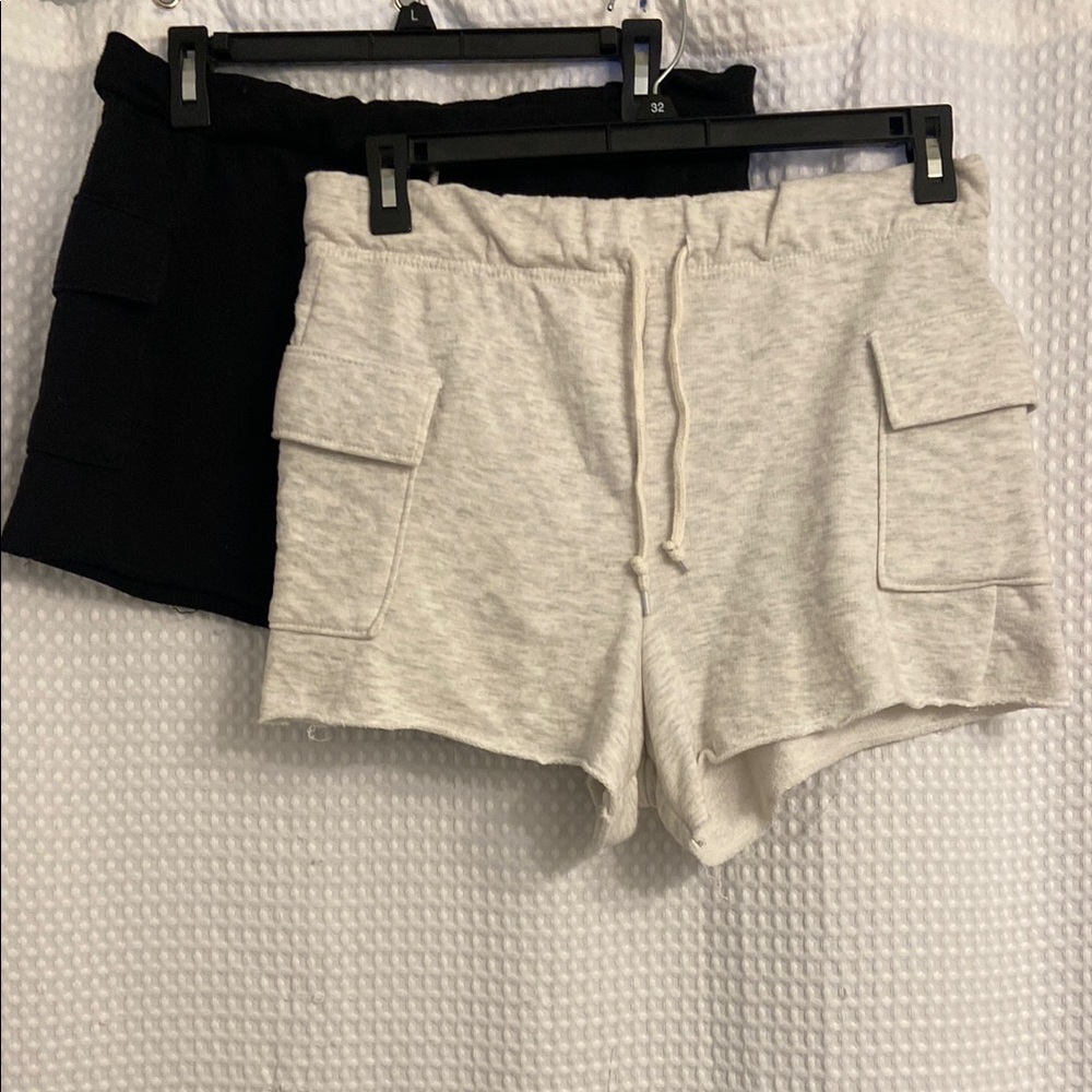 Lot of 2 :No Boundaries Black and Gray Cargo Shorts Versatile Style